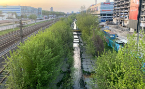 Річка Либідь в районі ТРЦ Океан Плаза